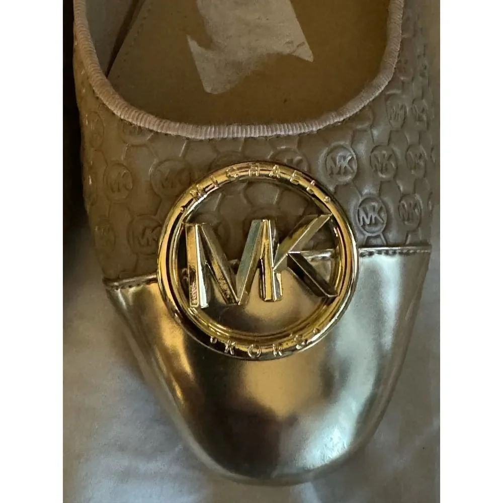 Michael kors MK amanda embossed leather ballet flats